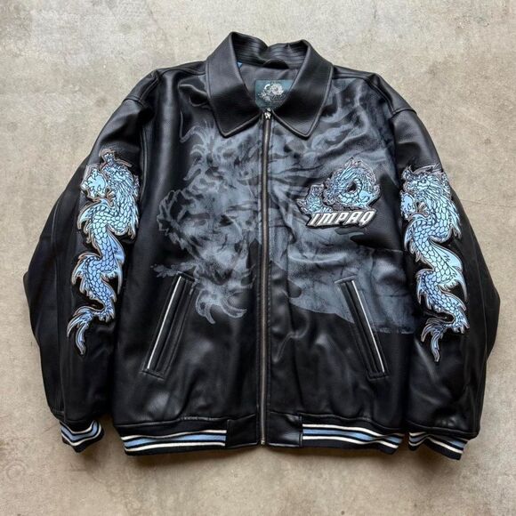 Vintage impaq dragon leather jacket size large